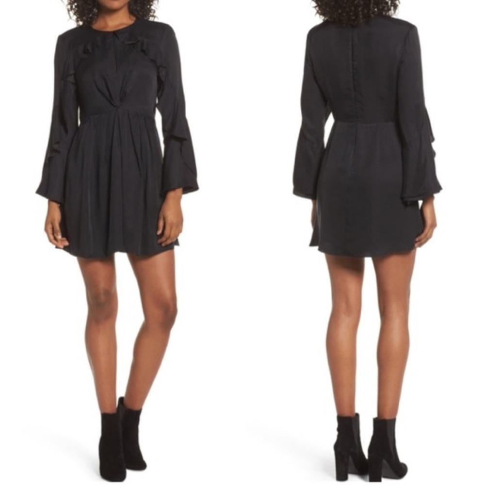 Bardot Mira Ruffle Black Dress